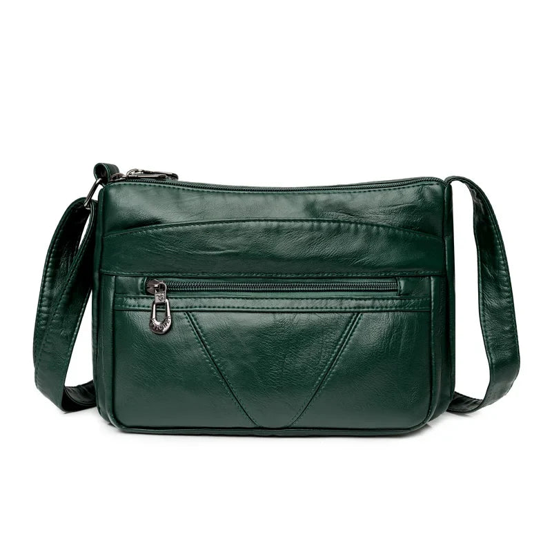 Fashion All-match Solid Color Messenger Bag High Capacity Womens Shoulder Bags 2021 New High Quality Pu Leather Women Handbag