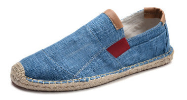 Mens Shoes Casual Male Breathable Canvas Shoes Men Chinese Fashion Soft Slip On Espadrilles For Men Loafers Driving Shoes