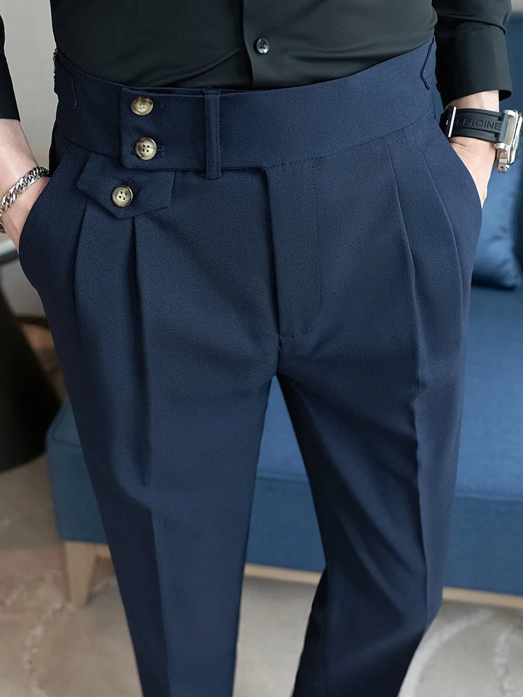Men's Casual Oversize Fit Pants with Custom Logos Zipper Fly Pockets Waterproof & Windproof 100% Polyester Soft Fabric