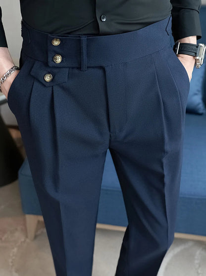 Men's Casual Oversize Fit Pants with Custom Logos Zipper Fly Pockets Waterproof & Windproof 100% Polyester Soft Fabric