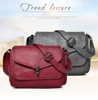 Vintage Shoulder Messenger Bags For Women 2024 New Purses And Handbags Soft Leather Crossbody Bags Casual Small Tote Bag Bolsos