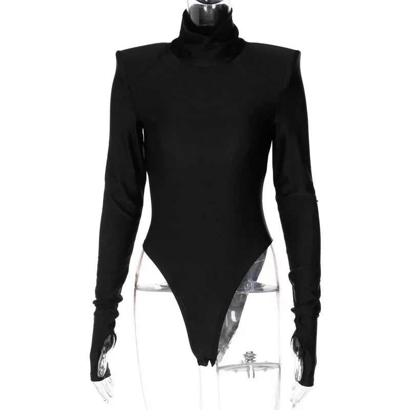 Elegant Skinny One Piece Bodysuit for Women Rompers Office Lady Sexy Fitness Bodies Fashion Tees Tops Jumpsuits Overalls