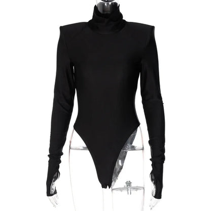 Elegant Skinny One Piece Bodysuit for Women Rompers Office Lady Sexy Fitness Bodies Fashion Tees Tops Jumpsuits Overalls