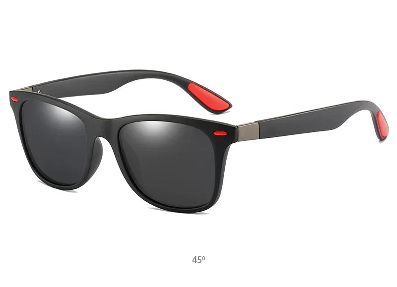 Polarized Sunglasses Men Women Classic Square Plastic Driving Sun Glasses Male Fashion Black Travelling Shades UV400