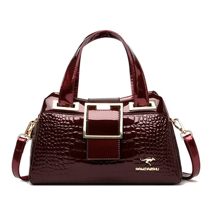 Luxury Designer Handbag Brand Crossbody Bags For Women 2024 New Crocodile Pattern Leather Shoulder Bags Casual Tote Bag Bolsos