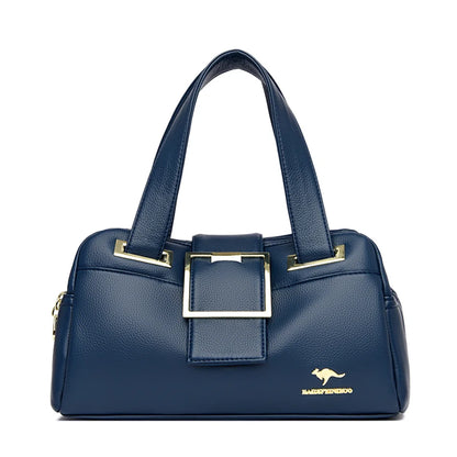 Women Multi-layers Top-handle Bag Quality Leather Handbags Purses Female Luxury Designer Large Capacity Boston Ladies Sac A Main