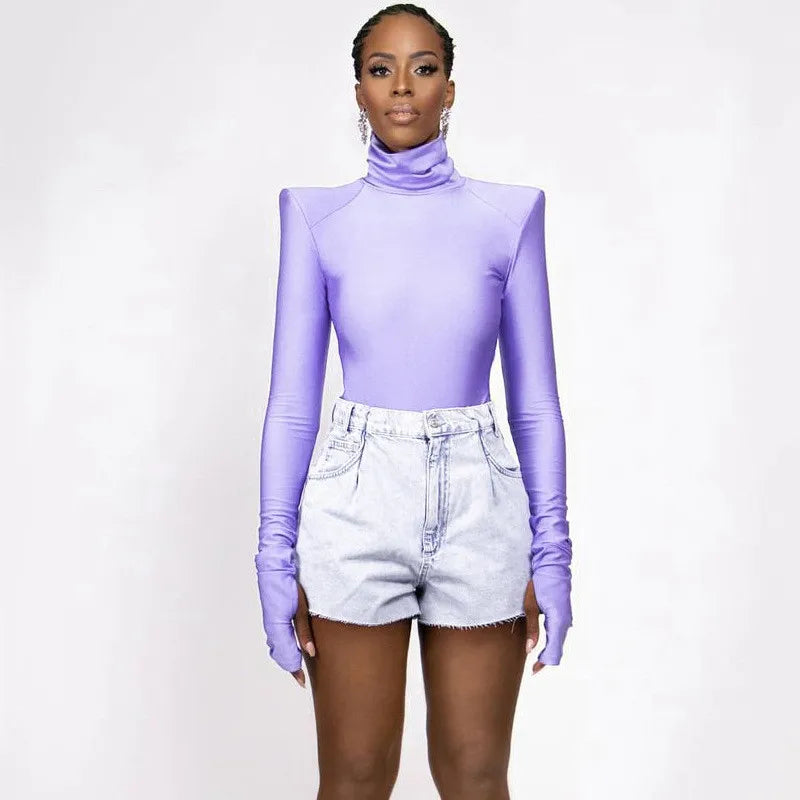 Elegant Skinny One Piece Bodysuit for Women Rompers Office Lady Sexy Fitness Bodies Fashion Tees Tops Jumpsuits Overalls