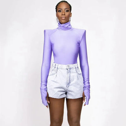 Elegant Skinny One Piece Bodysuit for Women Rompers Office Lady Sexy Fitness Bodies Fashion Tees Tops Jumpsuits Overalls