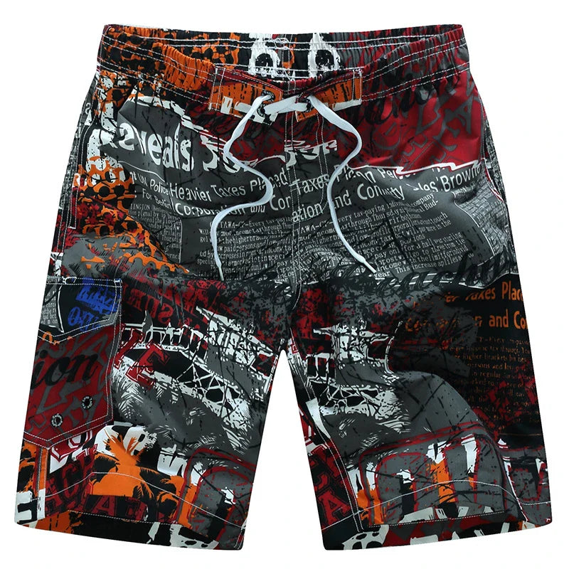 Men's Surf Board Shorts Surfing Beach Trunks Swimming Wear Bermudas Masculina Swimwear Plus Size 4XL 5XL 6XL