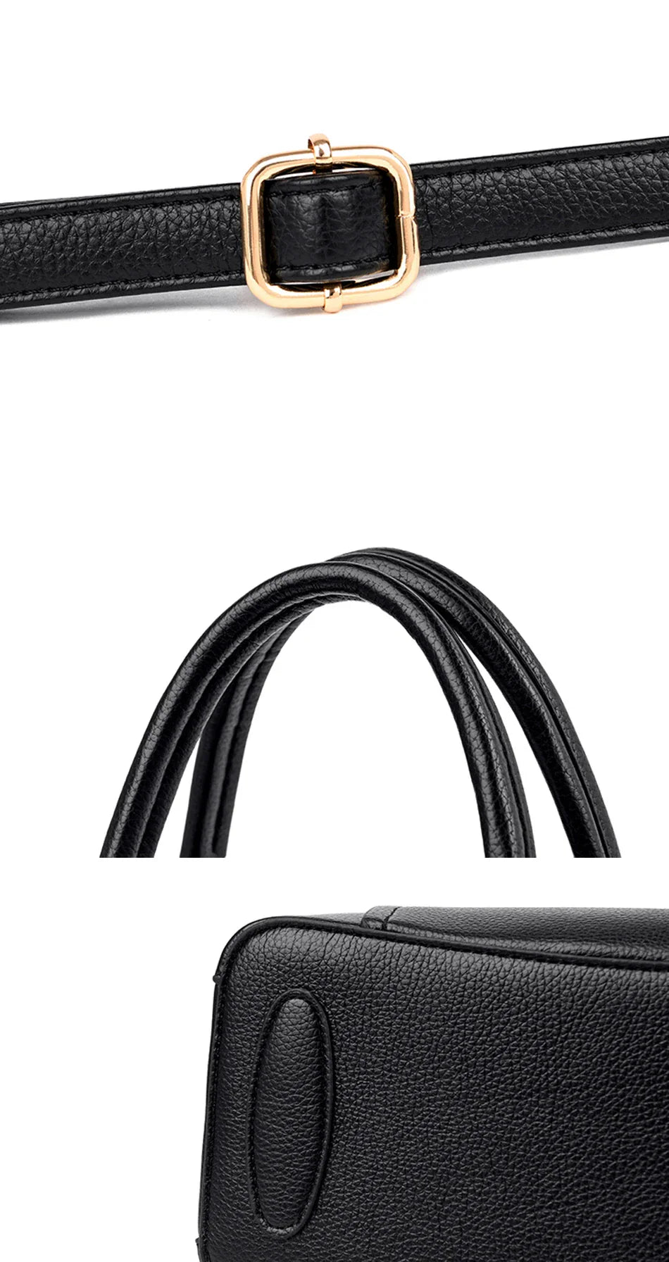 Bolsas de Luxo Femininas Bolsas de Grife 3 Camadas Couro Macio Ombro Transversal Sacola Feminina Grande Capacidade Compras Mensageiro Tote