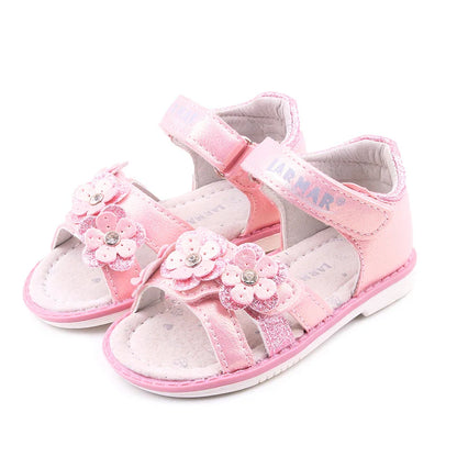 2023 Summer Kids Sandals for Girls Baby Sandals Soft Leather Flowers Princess Girls Shoes Children Beach Sandals Toddler Shoes