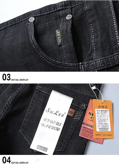 Brand  Casual Cotton Washed Clothing Jeans Masculino Jean Homme Pants Large Size Jeans Men Stretch Slim Denim Long