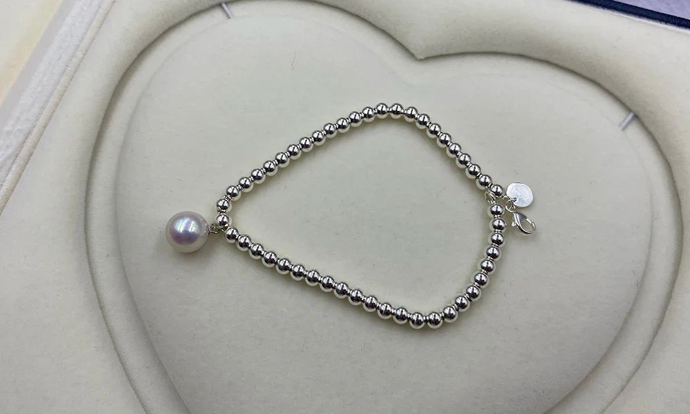 925 Sterling Silver Beads Bracelet Heart Charm Design Fashion Women Girls Lover Best Gift Hot Sale