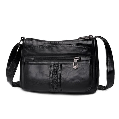 Fashion All-match Solid Color Messenger Bag High Capacity Womens Shoulder Bags 2021 New High Quality Pu Leather Women Handbag