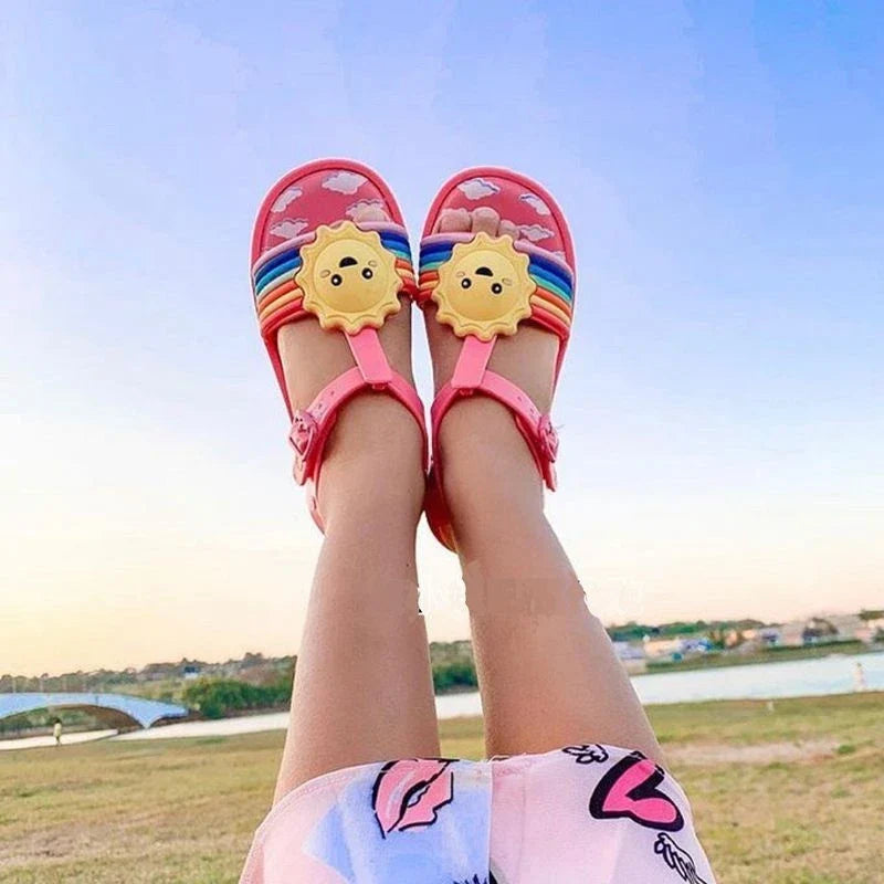 New Mini Melissa Children's Sandals Pineapple Fruit Sandals Strawberry Jelly Girl Baby Avocado Sandals Toddler Melissa Shoes