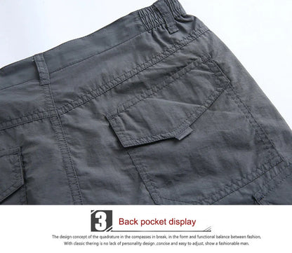 Cargo Pants Men Summer Tacitcal Casual Trousers Waterproof Quick Dry Multi Pocket Pant Male Work Outdoor Joggers Running 5XL