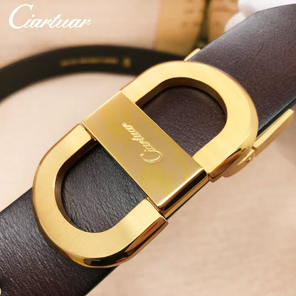 2026 Ciartuar official store new design belt high quality for men genuine leather first layer luxry buckle