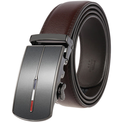 Cowskin Belt Men High Quality Leather Belts Strap Male Metal Automatic Buckle Belt for Men Formal Luxury Waistband Strap