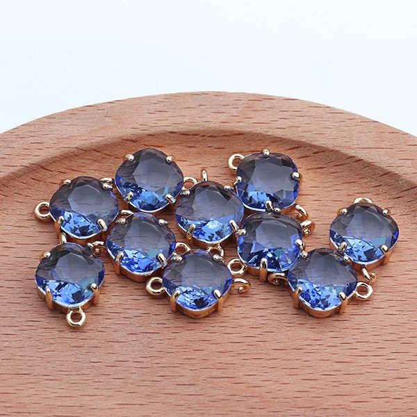 10pcs/lot,M438,jewelry accessories,diy bracelet,copper metal,hand made,glass pendant,charms,jewelry making,diy earring