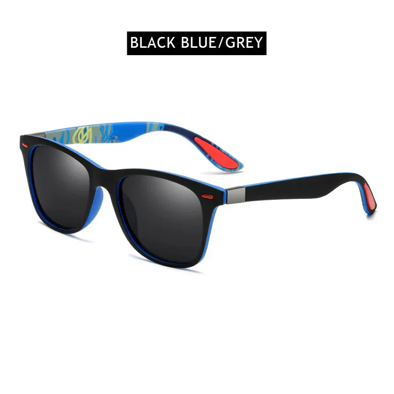 Polarized Sunglasses Men Women Classic Square Plastic Driving Sun Glasses Male Fashion Black Travelling Shades UV400