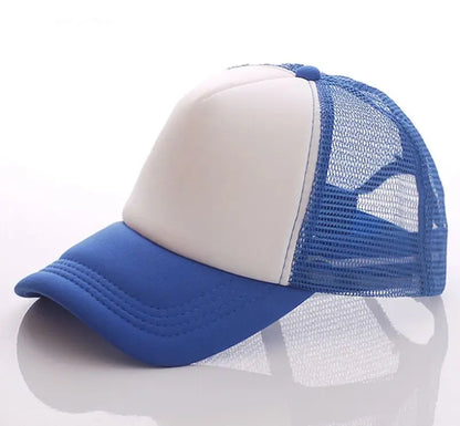 Free Custom Brand LOGO Text Design Personality DIY Trucker Hat AD Baseball Cap Men Women Blank Mesh Adjustable Hat