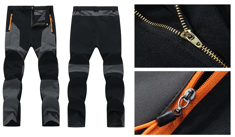 Quick Dry Hiking Pants Men Outdoor Running Camping Climbing Waterproof Mountain Trousers Stretch Lightweight Pants