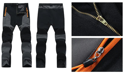 Quick Dry Hiking Pants Men Outdoor Running Camping Climbing Waterproof Mountain Trousers Stretch Lightweight Pants