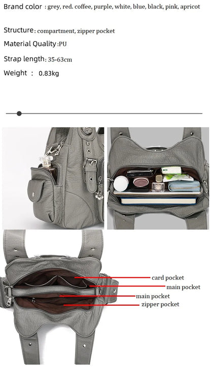 Bag Women Fashion Handbags Women Shoulder Bags PU Leather Handbag Female Satchel Shoulder Purse Bag bolsa feminina