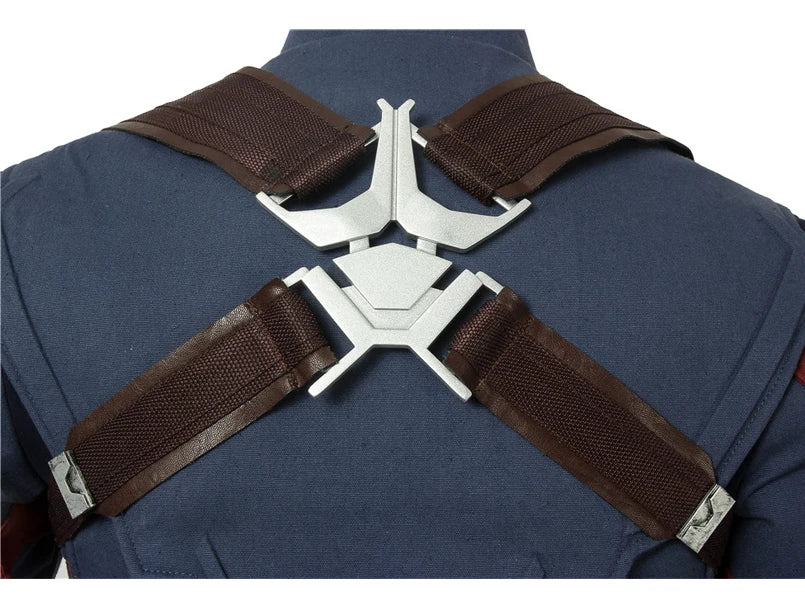 Captain Steven Rogers Cosplay Costume Adult Superhero Battle Uniform Costume Halloween Carnival Suits With Boots