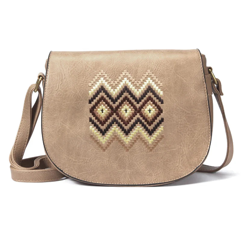 Fashion Shoulder Bag Vintage Women Handbag Purse Embroidery Messenger Bag Quality Small Bag for Girls Crossbody Bag