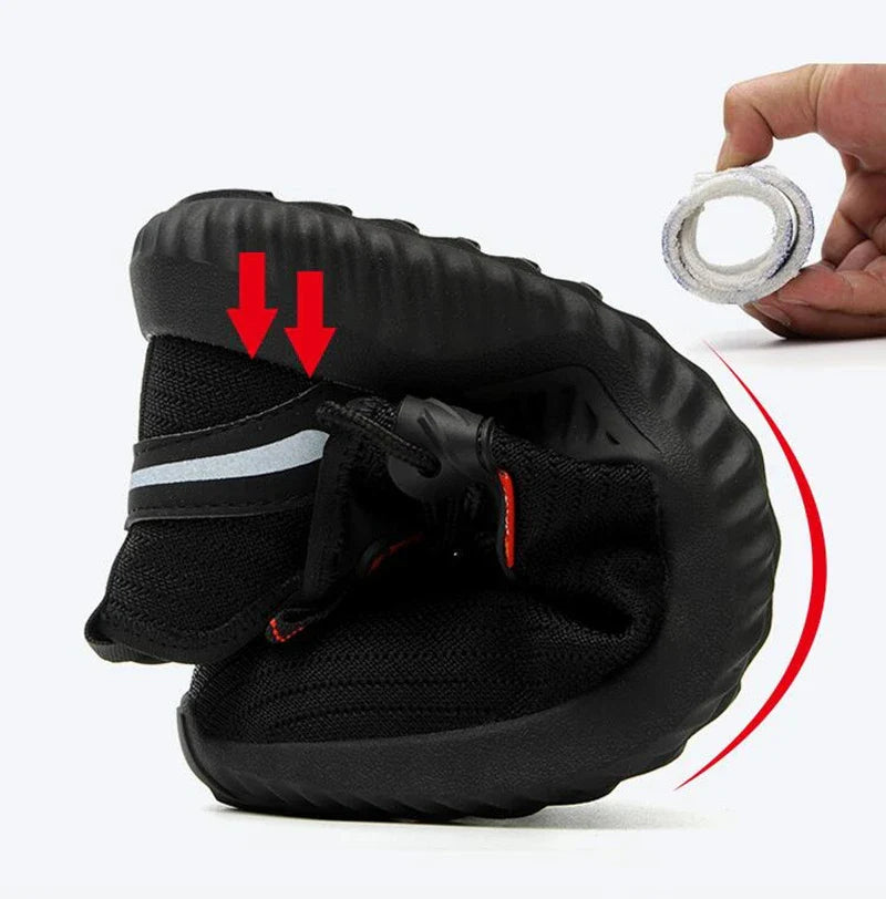 Work Safety Shoes Anti-Smashing Steel Toe Puncture Proof Construction Lightweight Breathable Sneakers Boots Men Women Air Light