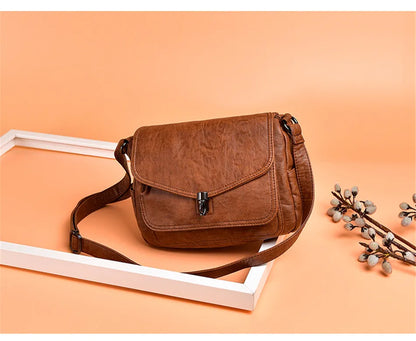 Vintage Shoulder Messenger Bags For Women 2024 New Purses And Handbags Soft Leather Crossbody Bags Casual Small Tote Bag Bolsos