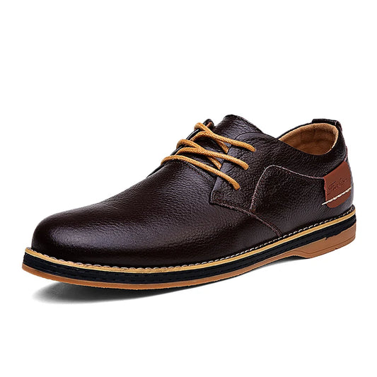 Novos Sapatos Masculinos de Couro Oxford Primavera Outono Sapatos Masculinos Casuais de Amarrar Formais Negócios Casamento Sapatos de Vestir Tamanhos Grandes 38-48