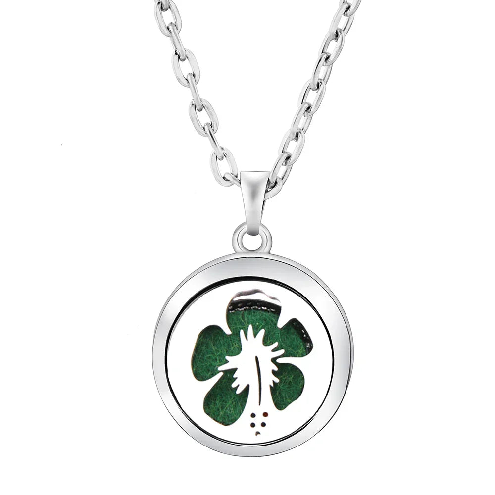 New Stainless Steel Fashion Tree Of Life  Aromatherapy Necklace Essential Oil Diffuser Perfume Locket Pendant Women Jewelry Gift