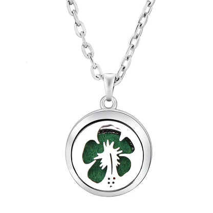 New Stainless Steel Fashion Tree Of Life  Aromatherapy Necklace Essential Oil Diffuser Perfume Locket Pendant Women Jewelry Gift