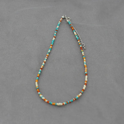 Simple Seed Beads Strand Choker Necklace Women String  Collar Charm Colorful Handmade Bohemia Collier Femme Jewelry Gift
