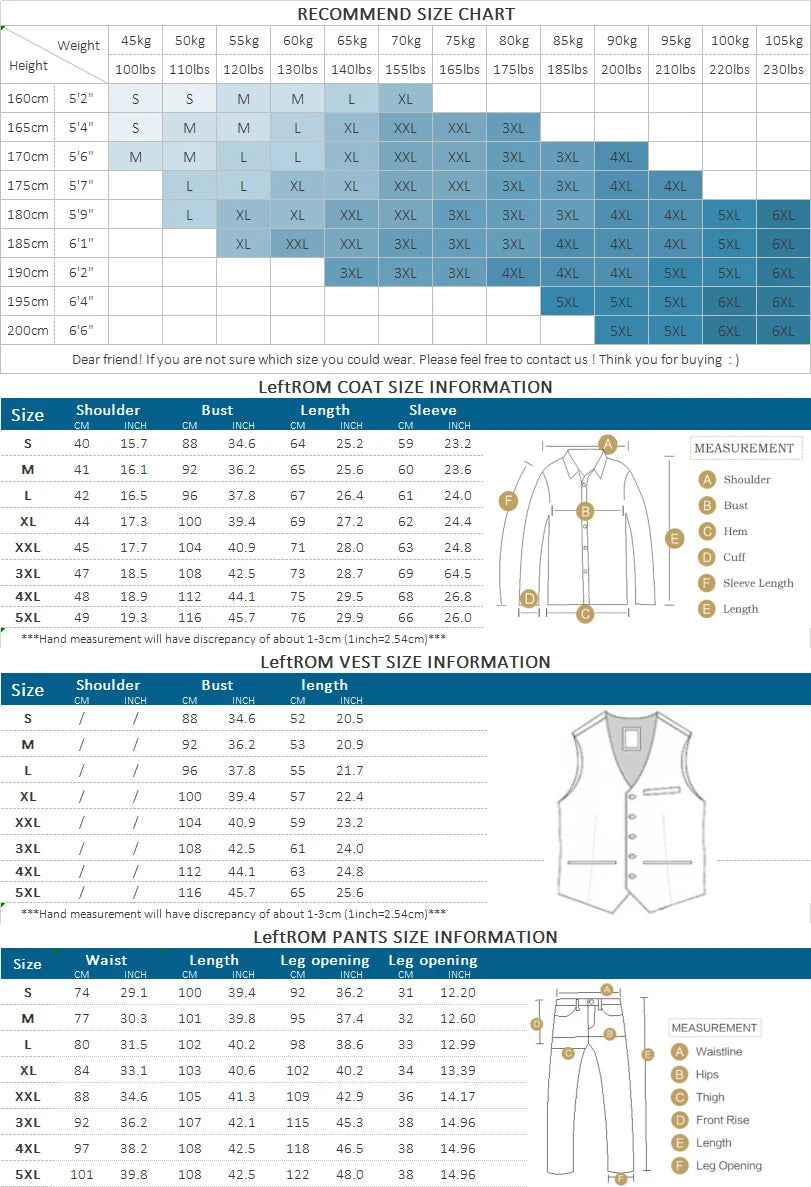 Blazer and Vest and Pants / Boutique Fashion Plaid Men's Casual Business Suit 3pcs Set Groom Wedding Dress Performance Costume