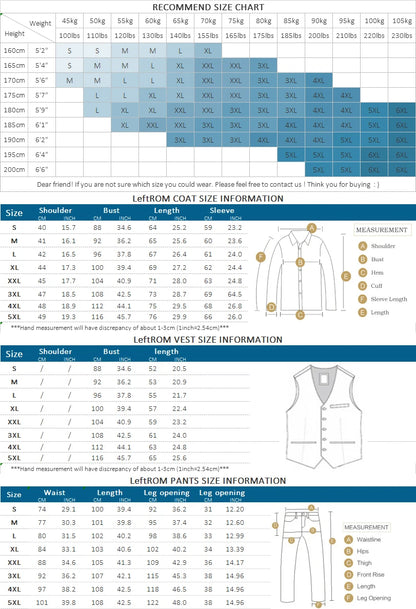 Blazer and Vest and Pants / Boutique Fashion Plaid Men's Casual Business Suit 3pcs Set Groom Wedding Dress Performance Costume