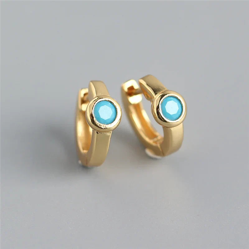 Real 100% 925 Sterling Silver Punk Hip-Hop Link Chain Gothic Studs Earrings for Fashion Women Jewelry Accessories 2022