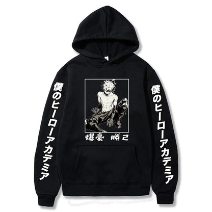 Fashion Japanese Anime My Hero Academia Hoody Sweatshirt Women Harajuku Kawaii Bakugou Katsuki Graphics Winter Oversized Hoodies