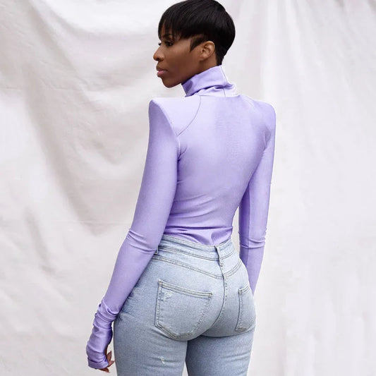 Elegant Skinny One Piece Bodysuit for Women Rompers Office Lady Sexy Fitness Bodies Fashion Tees Tops Jumpsuits Overalls