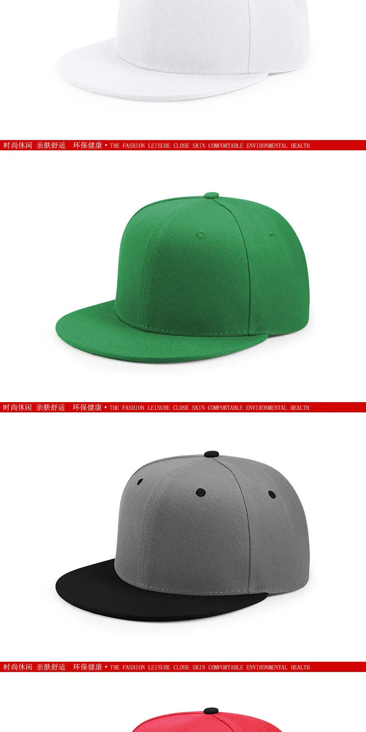 Man Plus Size Baseball Caps Adult Flat Peak Hip Hop Fitted Hat Men Women Large Size Snapback Cap size 6 3/4 to size 8