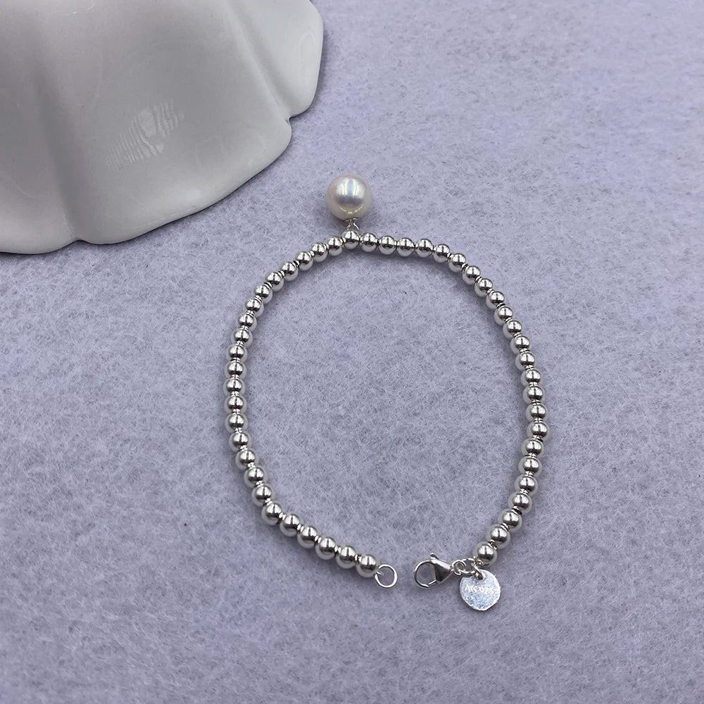 925 Sterling Silver Beads Bracelet Heart Charm Design Fashion Women Girls Lover Best Gift Hot Sale