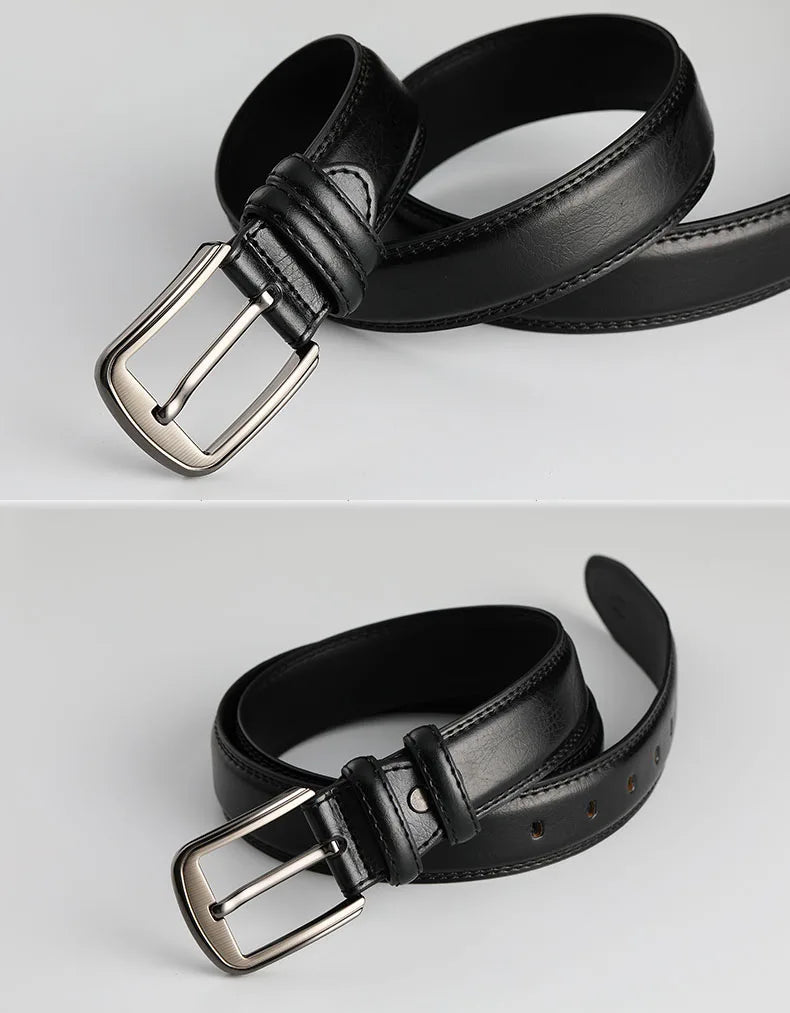 1Pc 3.7*110-130cm Men's 2nd Cowskin Leather Belts Male Designer Business Waistband Crafts for Adults Jeans Accessories