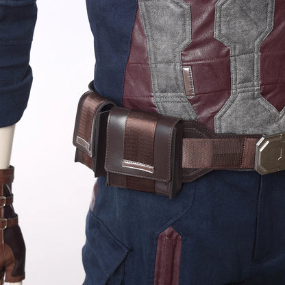 Movie Infinity War Superhero Captain Steve Rogers Cosplay Costume Men Outfit for Adult Men Halloween Uniforms Free Custom Made