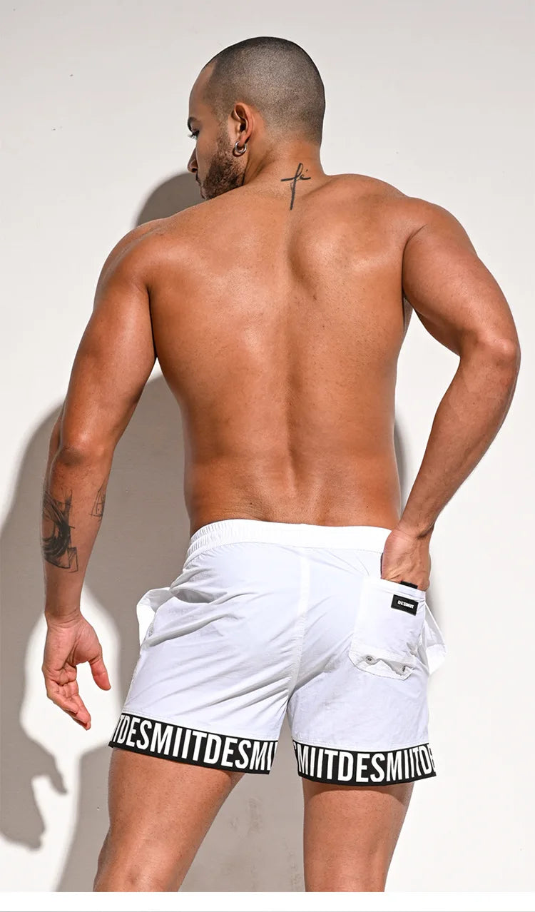 Beach Board Shorts Men's Swimming Shorts Men Swimwear Swim Trunk Fast Dry Surfing Boardshorts Sport Short Bath Suit