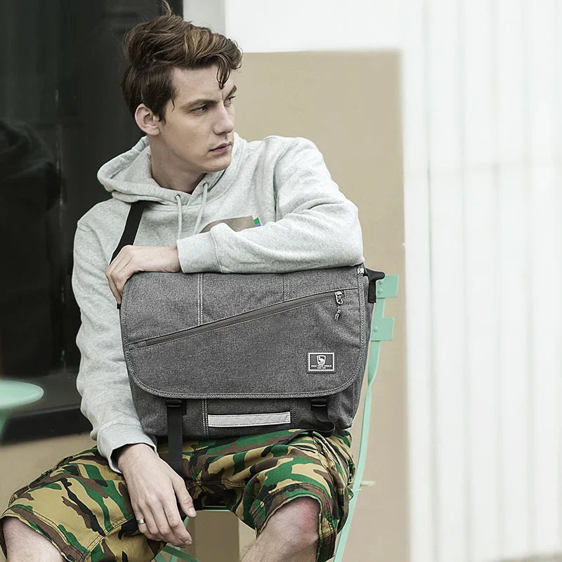 15 Inch Laptop Men Messenger Bag Fashion Travel Sling Shoulder Bag Men's Canvas Briefcase Male Crossbody Pack For Teenages