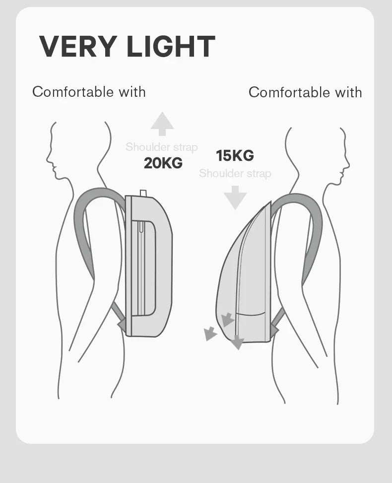 Slim Men Business Expandable Waterproof 15.6" Laptop Backpack Fashion Male Travel Light Scalable Shoulder Bags for Men