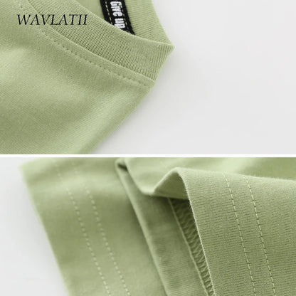 Women 100% Cotton T shirts Female Green Fashion Oversized Streetwear Short Sleeve Tees Tops for Summer