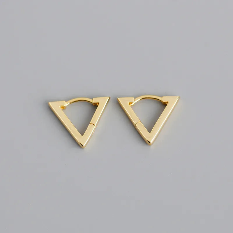 Real 100% 925 Sterling Silver Punk Hip-Hop Link Chain Gothic Studs Earrings for Fashion Women Jewelry Accessories 2022